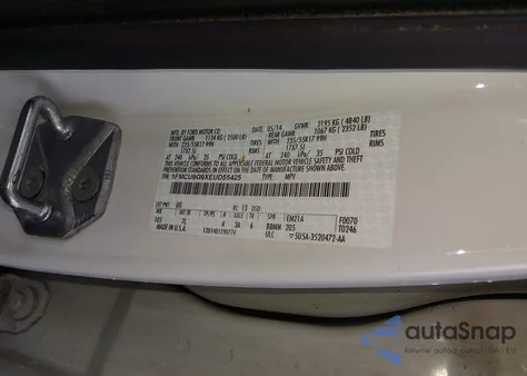 2014 Ford Escape Se z USA, uszkodzony, nr VIN 1FMCU9G9XEUD55425